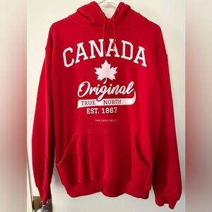 CANADA HOODIE - LIMITED EDITION PUFFED NIAGARA FALLS PULLOVER - SIZE: LARGE